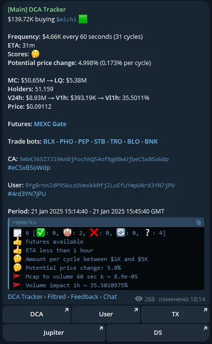 Mobile interface example